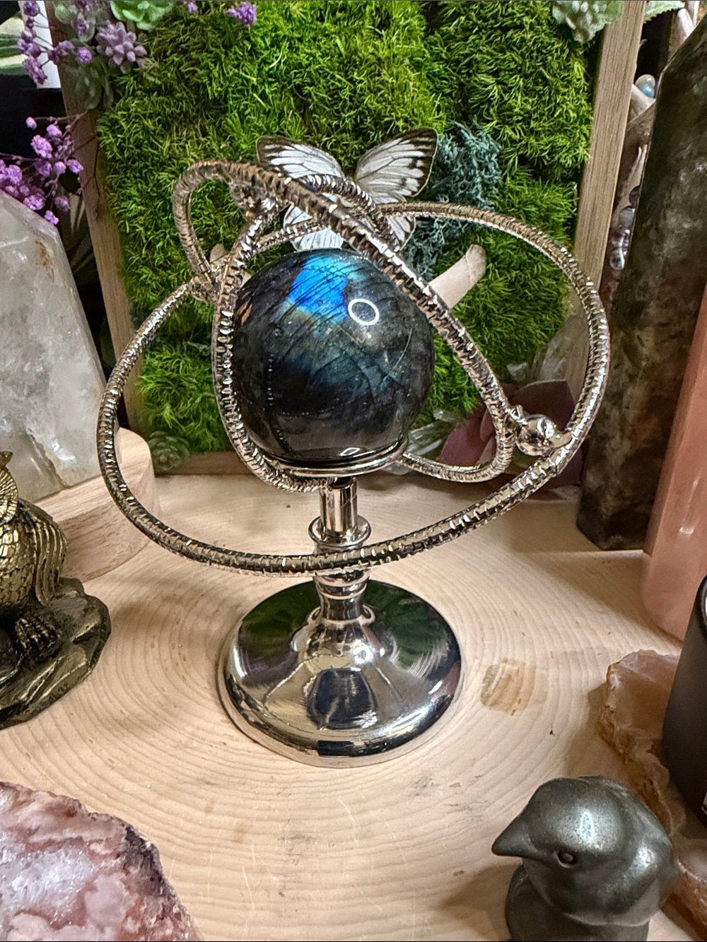Silver Sphere Holder
